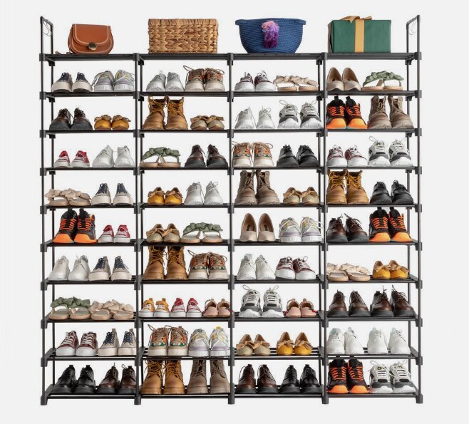 Standing 10 Tier 80 Pairs Shoe Rack Organizer Storage Shelf Home Saving