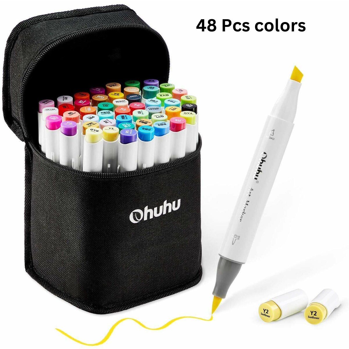 Ohuhu Double Tipped Alcohol Markers 48pcs