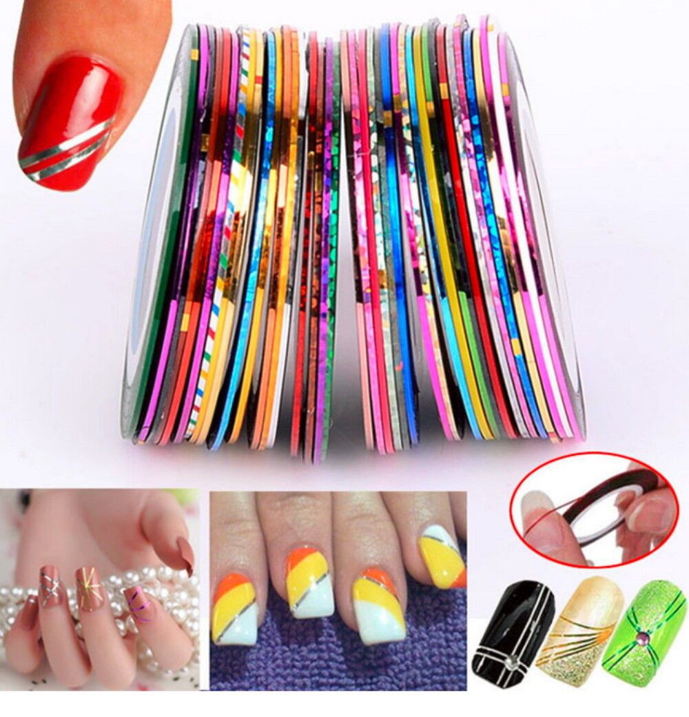 Kitcheniva Nail Striping Tape Line Roll Nail Art Decoration 15 Pcs