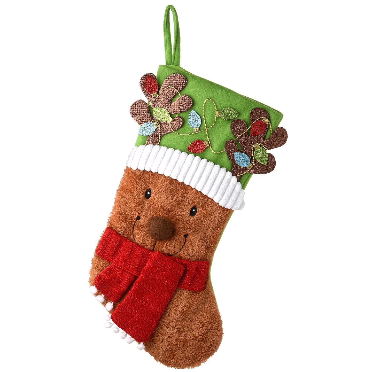 National Tree Company 20&#x22; Be Merry Collection Novelty Teddy Bear Stocking
