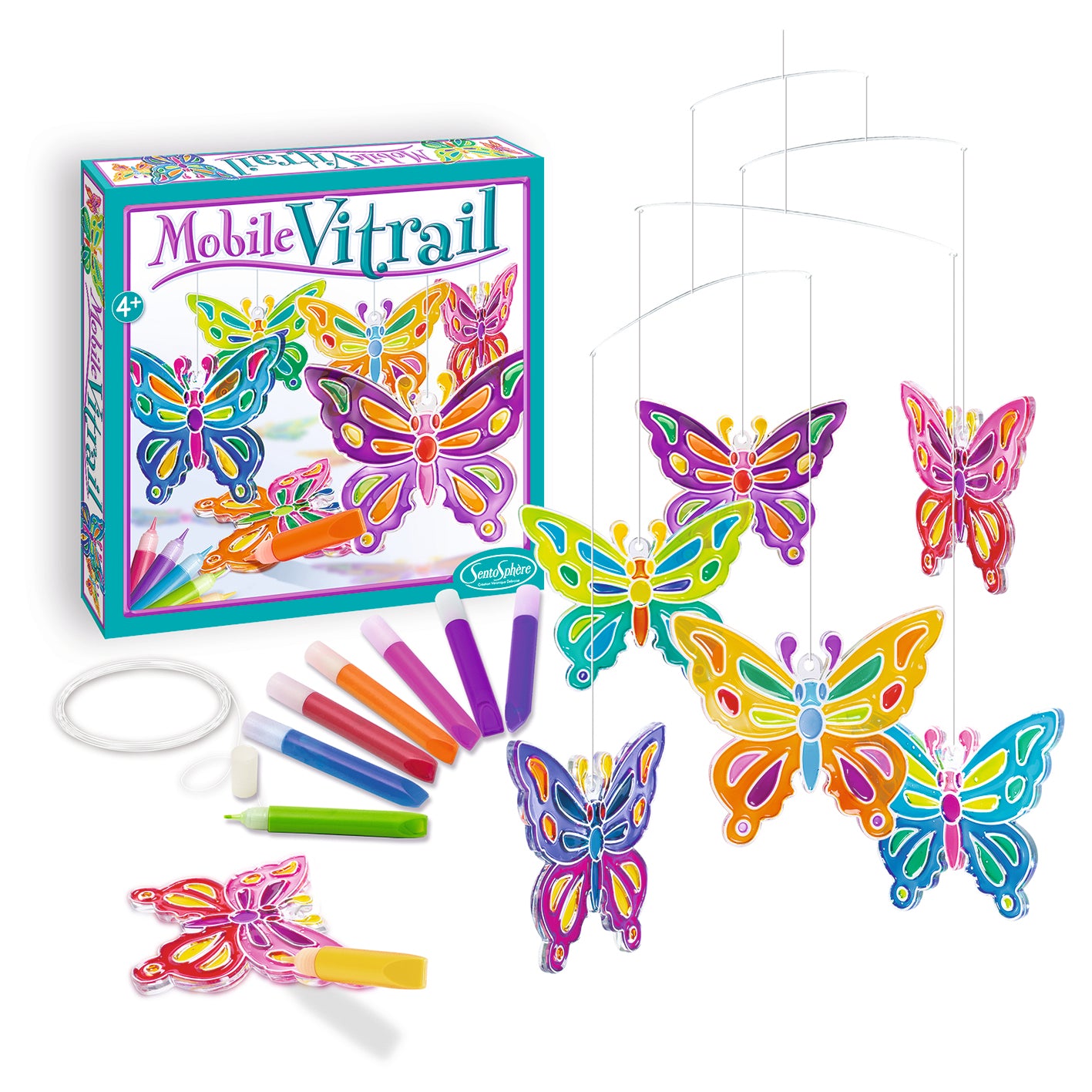 Sentosphere Mobile Vitrail - Butterflies