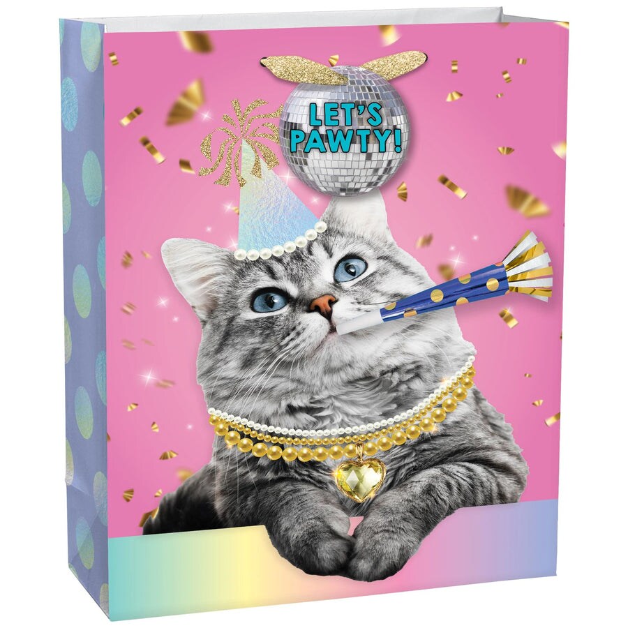 Let&#x27;s Pawty Gift Bag w/ Hang Tag, 1ct