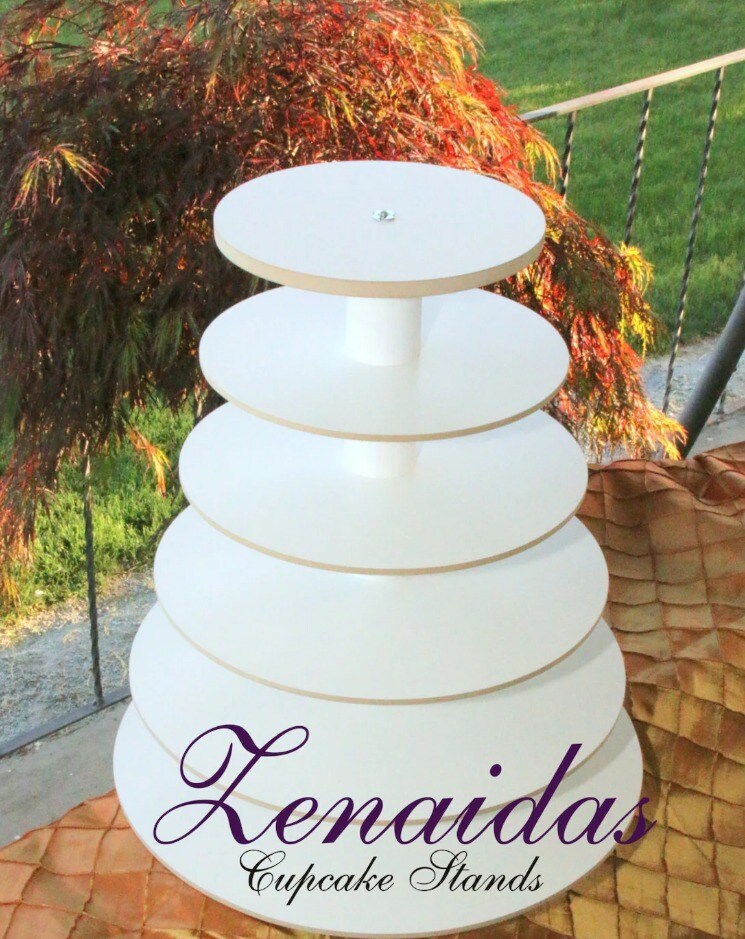 Cupcake Stand 6 Tier White Melamine Wood product 2