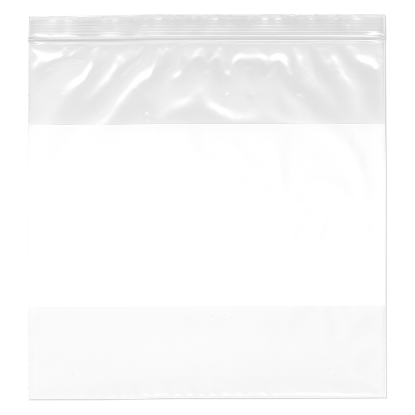 Plymor Heavy Duty Plastic Reclosable Zipper Bags With White Block, 4
