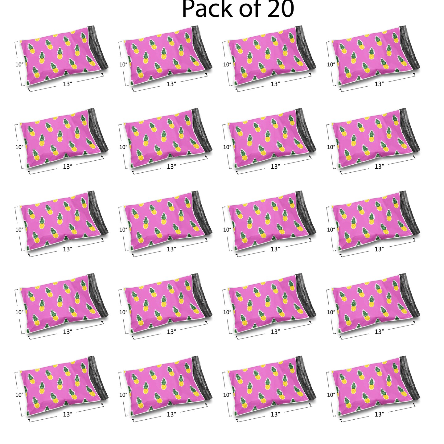 Design Poly Mailer Envelopes 10" x 13" Glossy Multi Pack & Design