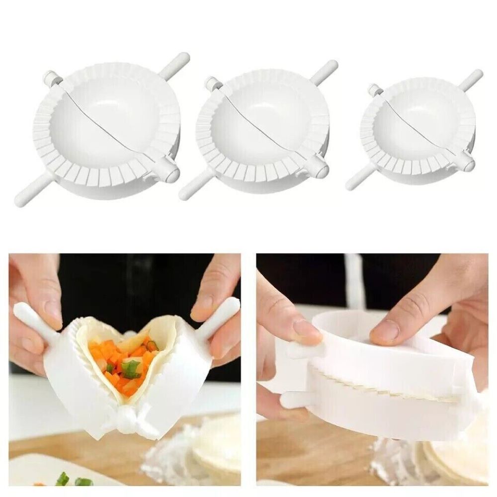Kitcheniva 3Pcs DIY Dumpling Maker Press Empanada Mold Tool Set
