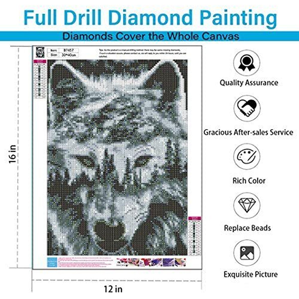 Premium Wolf DIY Diamond Painting Kit