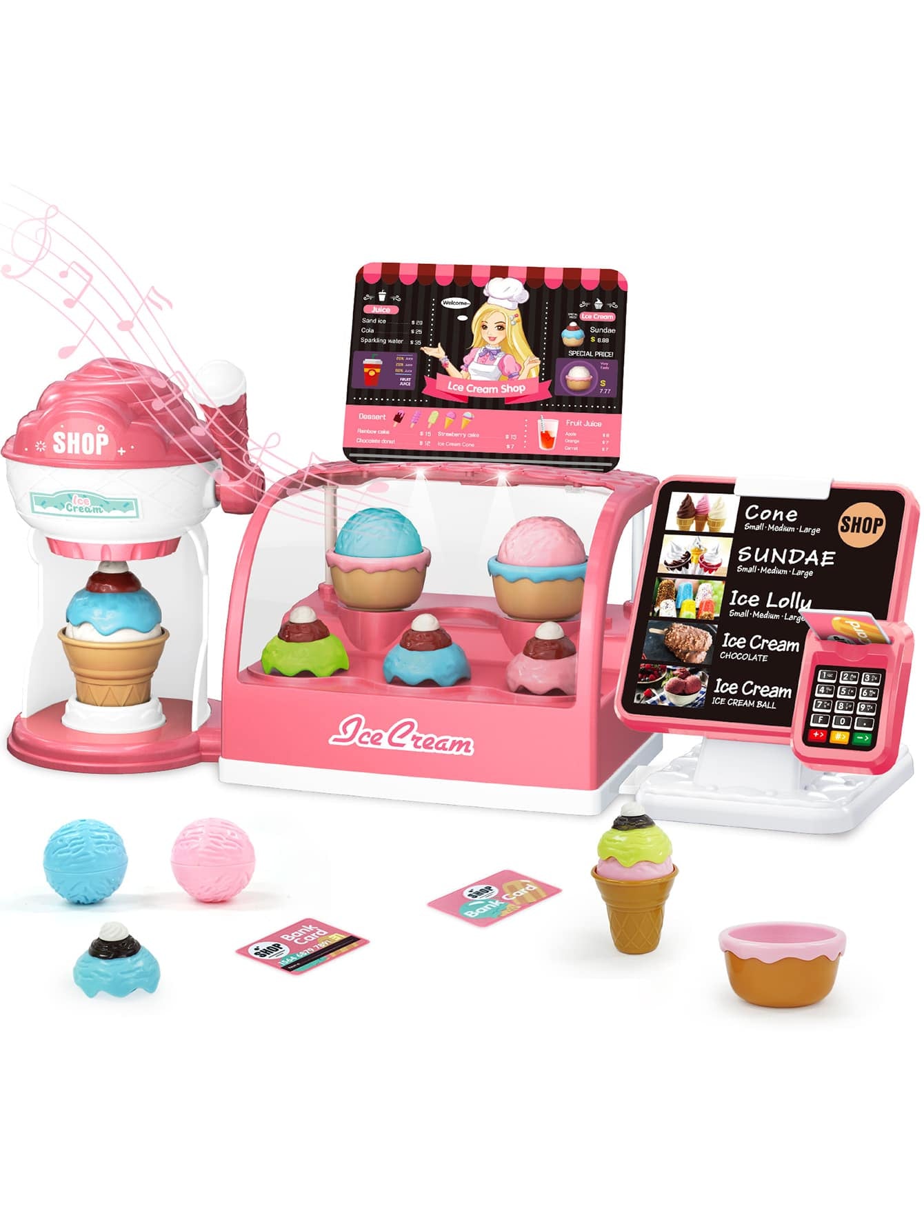 Pretend Play Ice Cream Counter