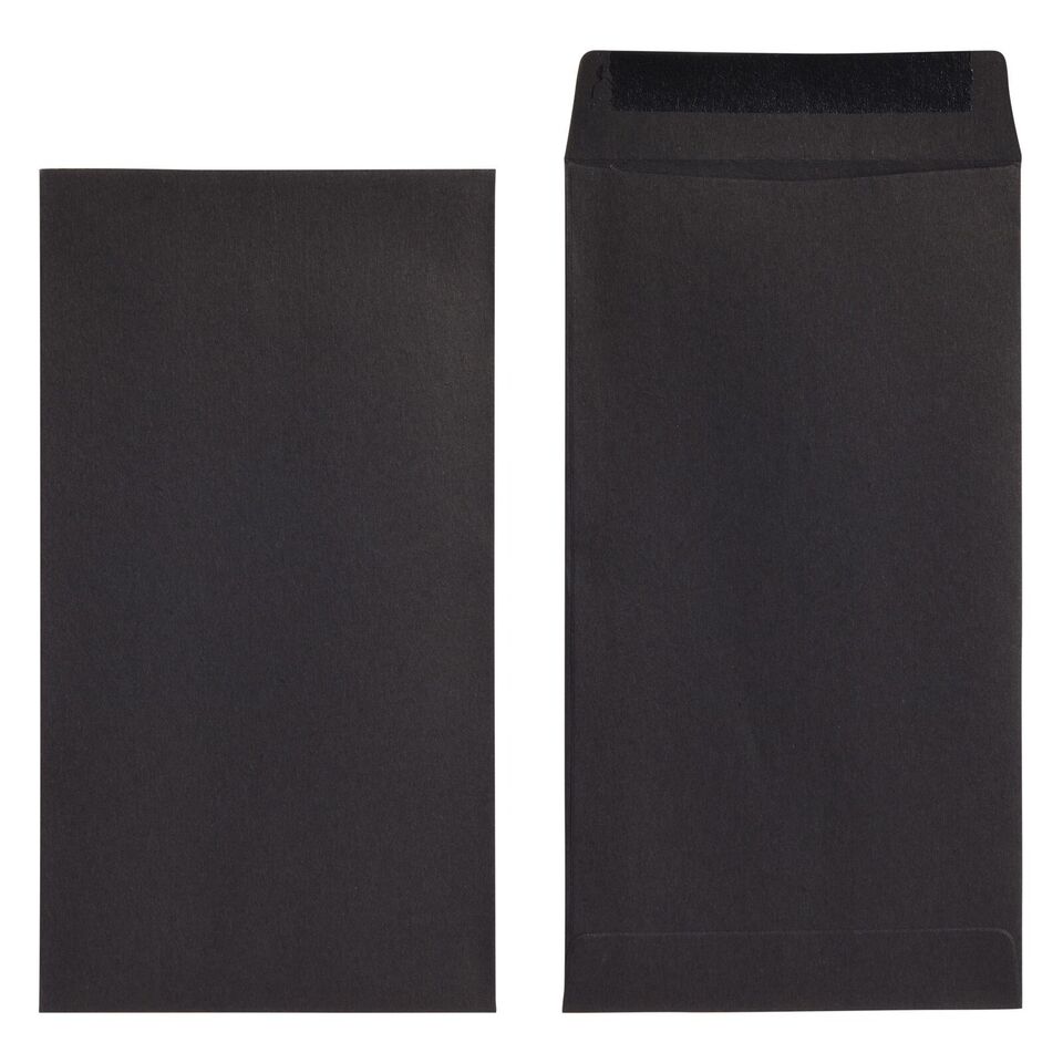 100 Pack Black Money Envelopes for Cash Budgeting