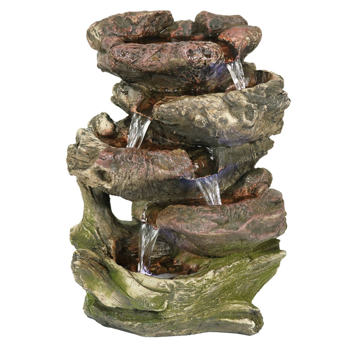 14 Inches Realistic Rock Fountain with LED Lights
