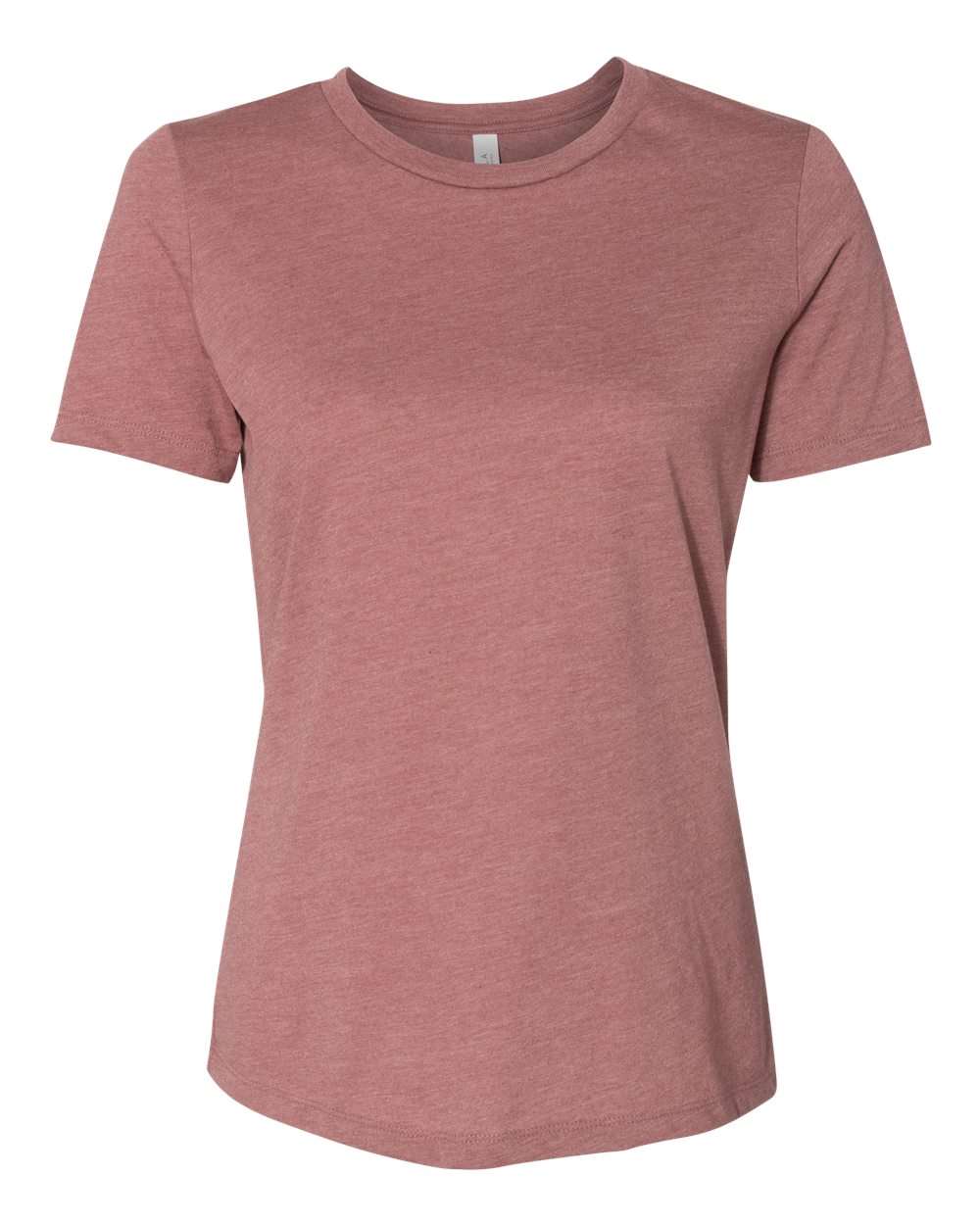 BELLA + CANVAS Women’s Relaxed Fit Heather CVC Crew Neck Tee for Everyday Style & Custom Print Fashion