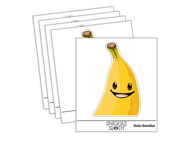 Happy Peeking Pocket Banana Waterproof Vinyl Phone Tablet Laptop Water Bottle Sticker Set - 5 Pack