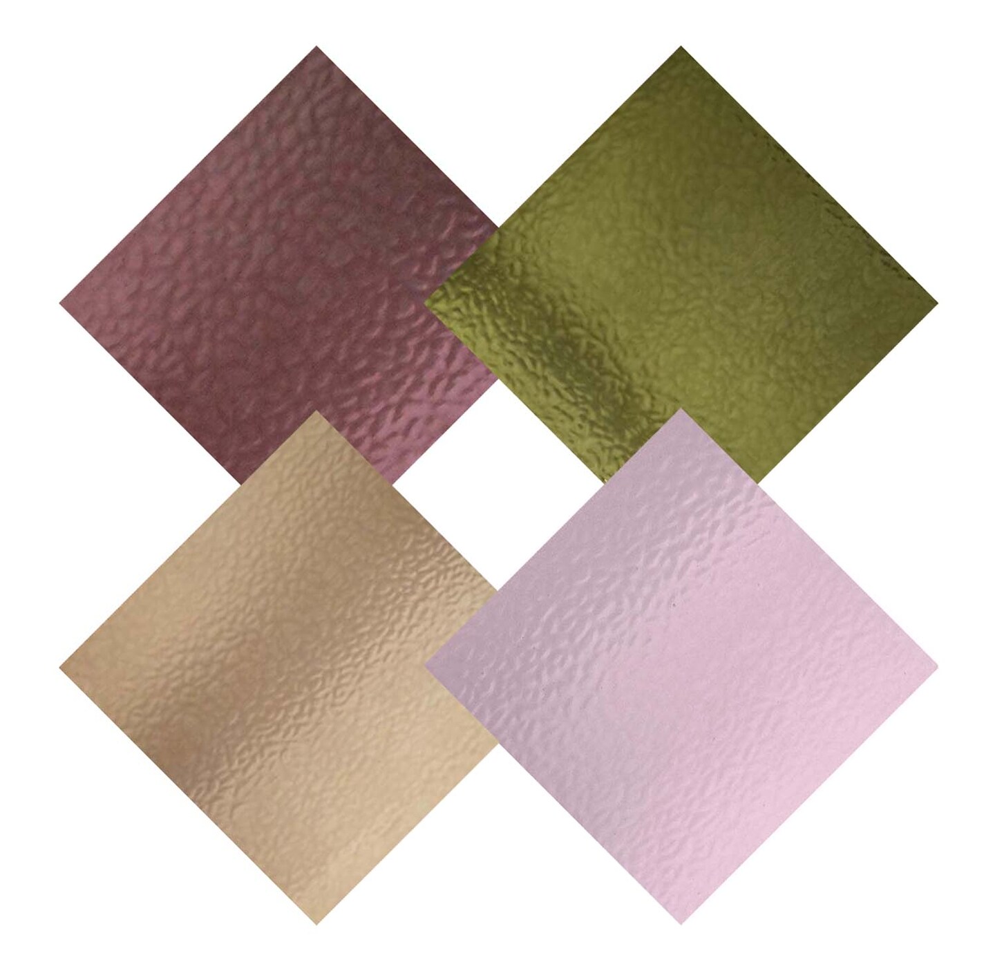 Wissmach 4 Sheet Mixed Color Variety Stained Glass Pack and Mosaic Glass