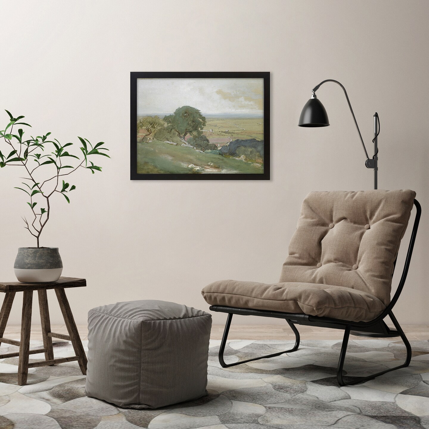 Olive Tree Landscape by Maple + Oak  Framed Print - Americanflat