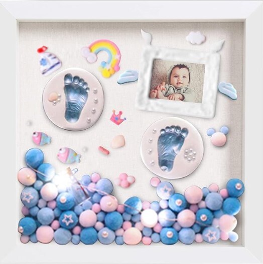 White 12x12 Shadow Box Frame with Linen Backboard and Real Glass, Wood Display Case, Deep Showcase for Photos, Tickets, Wedding Bouquets, Medals, and Baby Sports Memorabilia,