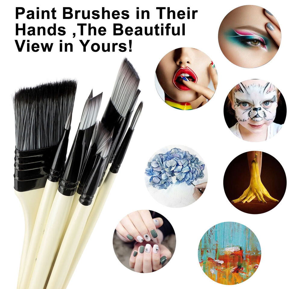 10Pcs Artist Paint Brushes Set Acrylic
