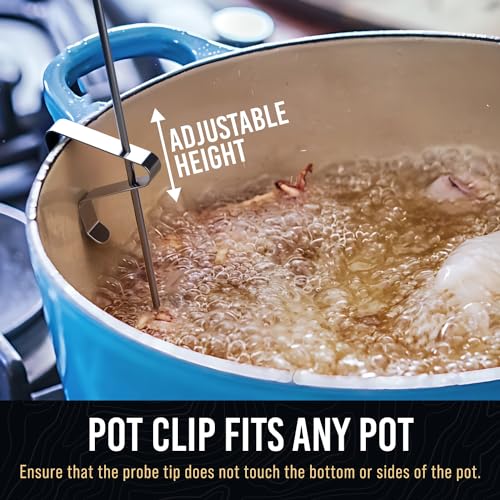 Candy Thermometer with Pot Clip - Deep Fry Oil Thermometer for Frying - Cooking Thermometer for Frying Oil Candle Making Hot Oil Deep Fryer Thermometer 8" Side of Pot Thermometer