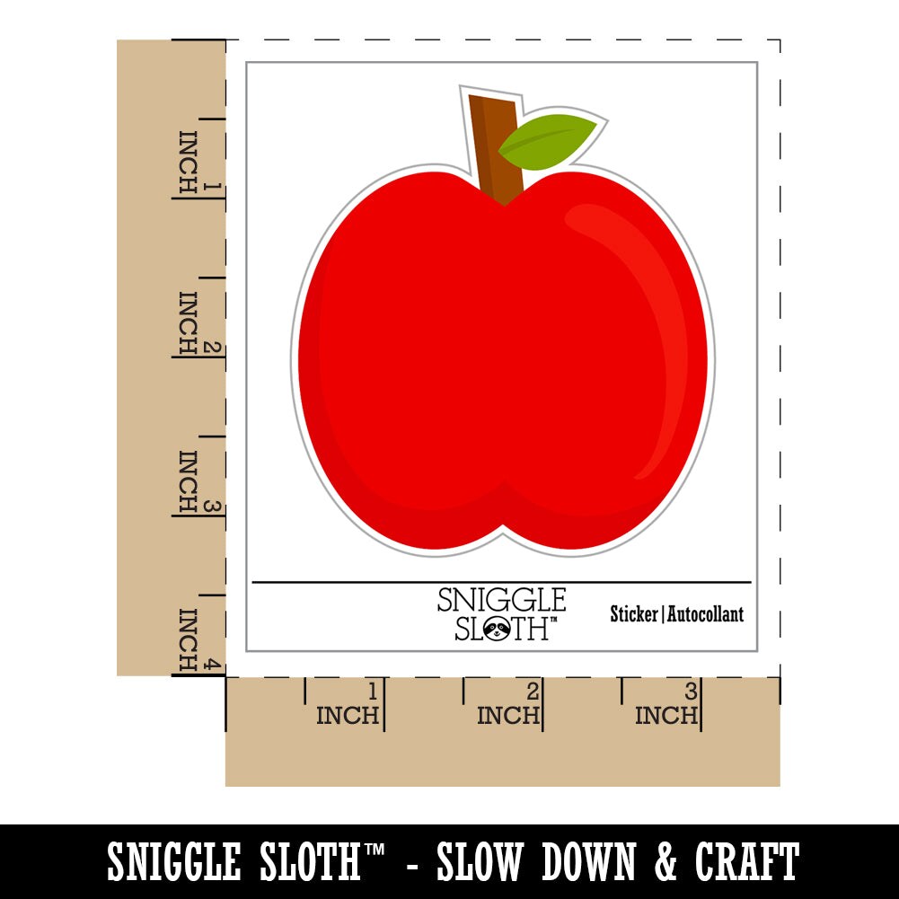 Apple Fruit Waterproof Vinyl Phone Tablet Laptop Water Bottle Sticker Set - 5 Pack