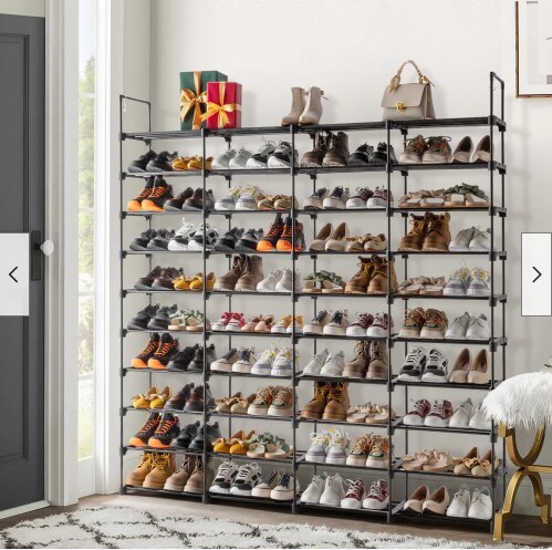 Standing 10 Tier 80 Pairs Shoe Rack Organizer Storage Shelf Home Saving