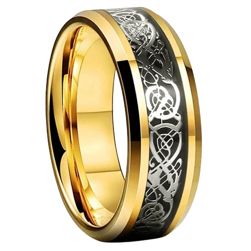 Celtic Dragon Stainless Steel Ring, Stainless Steel