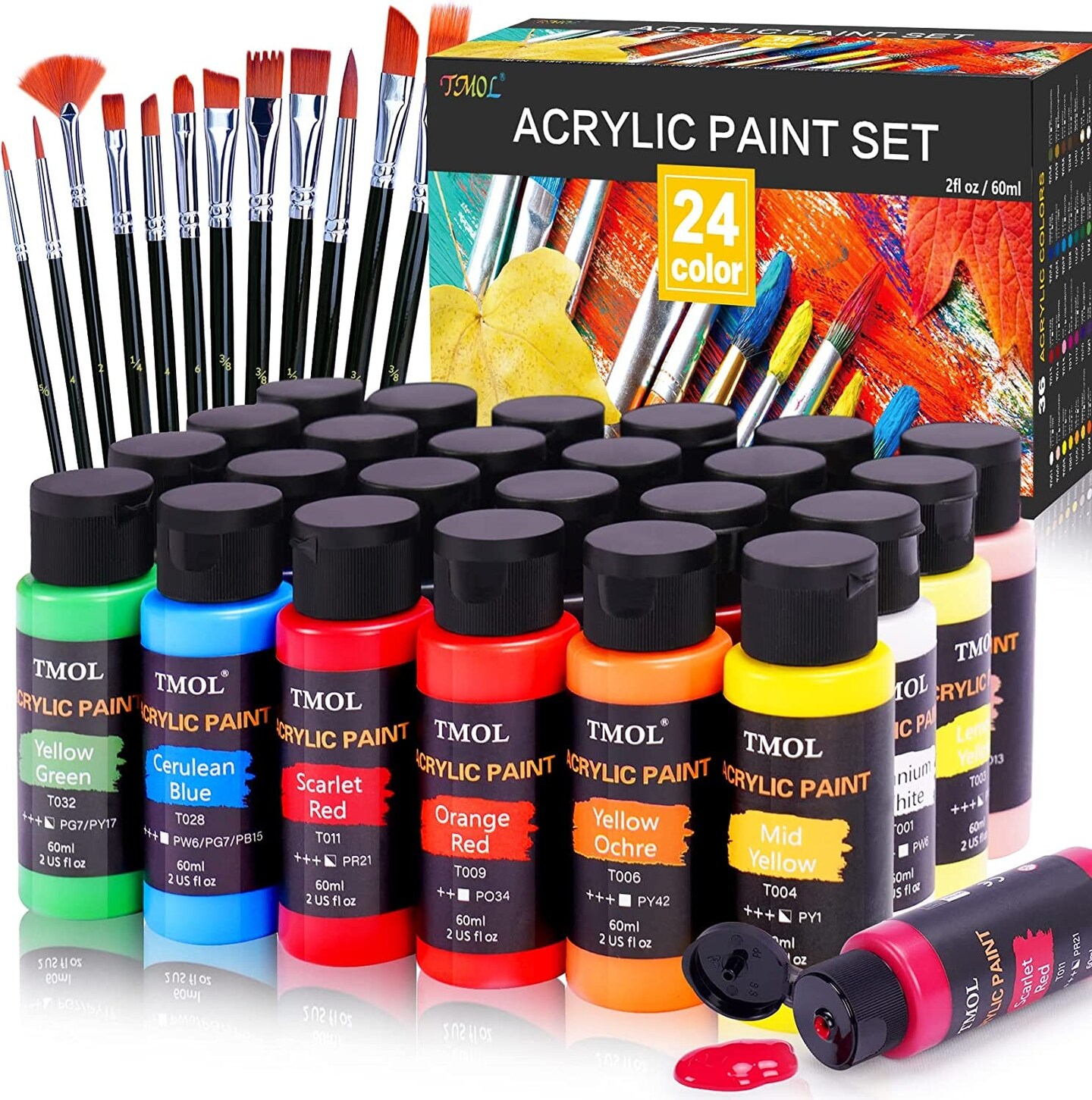 Pintar Acrylic Paint Markers Medium Point - Medium Point Paint Markers - Acrylic Paint Markers Set - Acrylic Paint Pens for Rock Painting, Wood, Glass