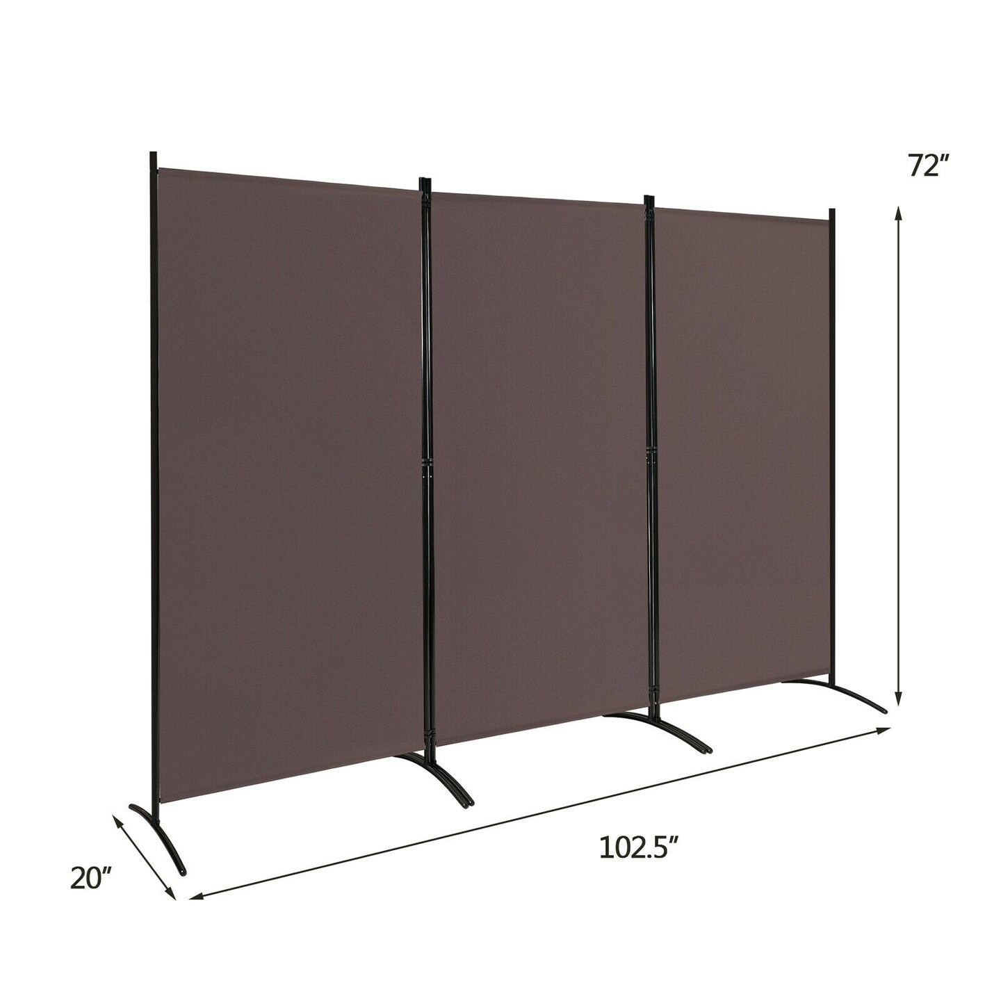 3-Panel Room Divider Folding Privacy Partition Screen for Office Room