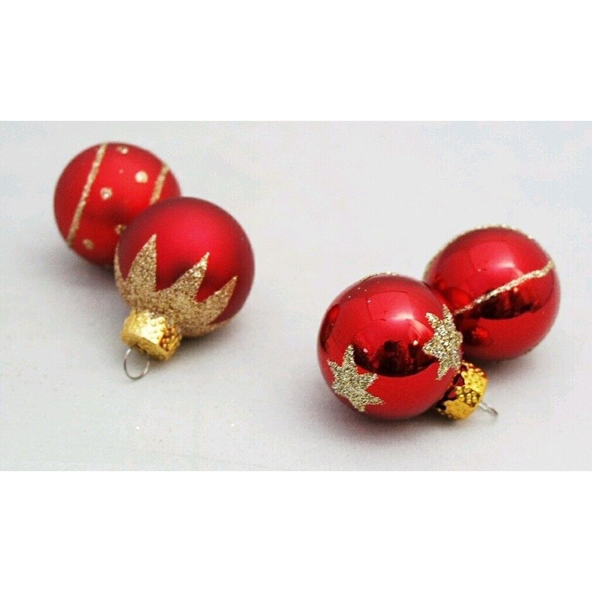 Mini Ball Finial Glass Christmas Ornament Set of 15