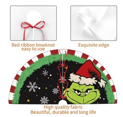 Indoor Winter Holiday Party Tree Mat Floor Decor 36 Inches Christmas Tree Skirt Xmas Decorations