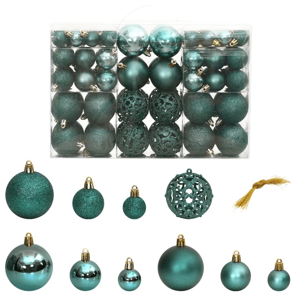 Christmas Baubles 100 pcs  1.2&#x22; / 1.6&#x22; / 2.4&#x22;
