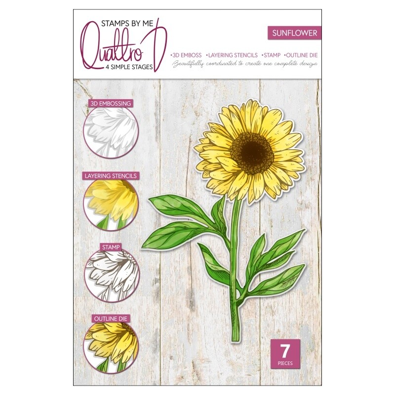 Stamps By Me Quattro D Set-Sunflower