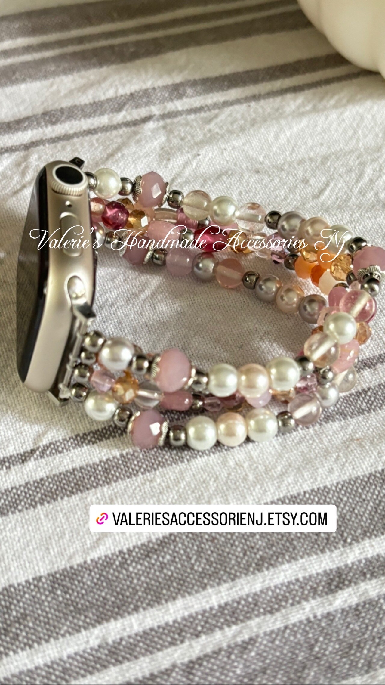 Apple Watch Stretch Band pink and blush tone. MakerPlace by Michaels