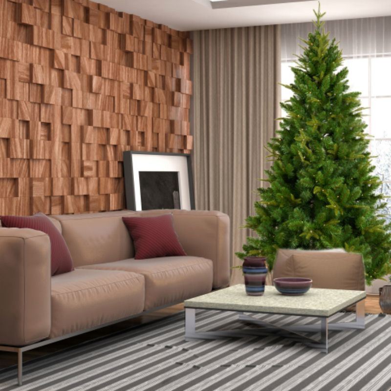 6 -foot artificial Christmas tree with  no light, no light hinged cloud fir PVC/PE Christmas tree, suitable for indoor and outdoor