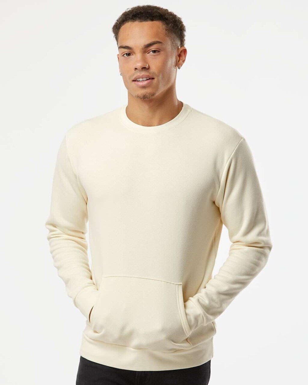 Next Level&#xAE; Santa Barbara Pocket Crewneck Sweatshirt