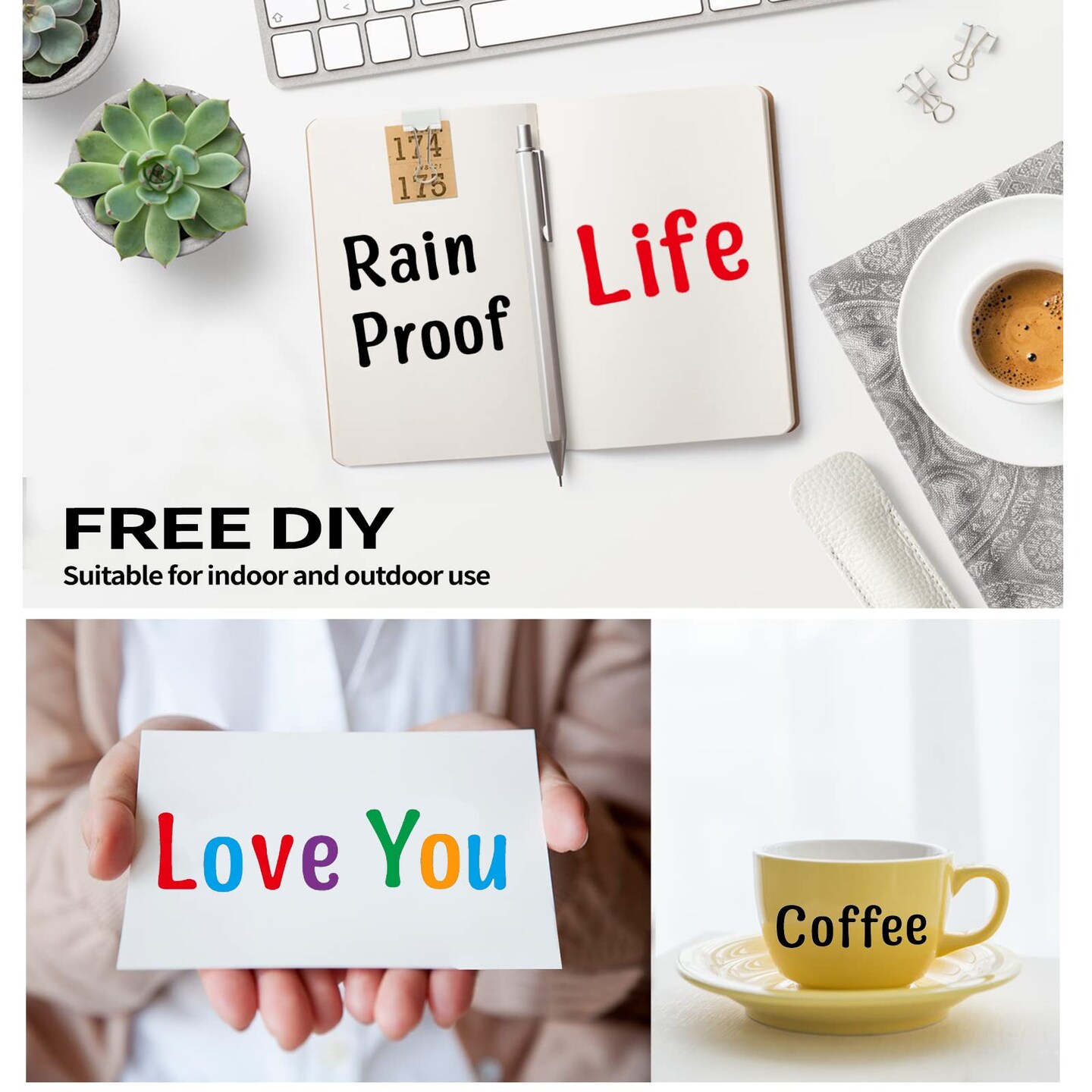 1512 PCS Alphabet Stickers 12 Sheets Alphabet Stickers Vinyl Self-Adhesive Number Alphabet Vinyl Stickers, Mailbox Numbers Labels DIY Crafts Art Making, Decals for Sign,Notebook, Classroom Decor, Door