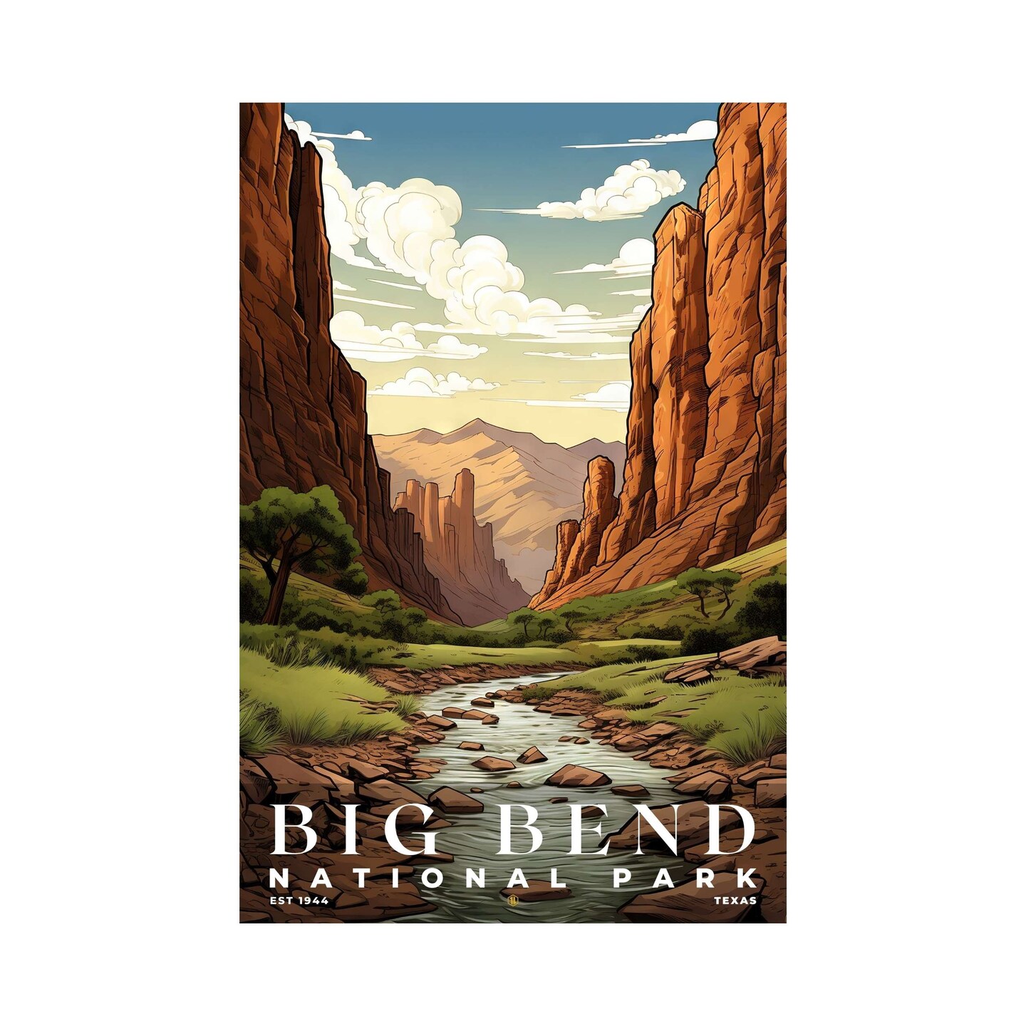 Big Bend National Park Poster, Travel Art, Office Poster, Home