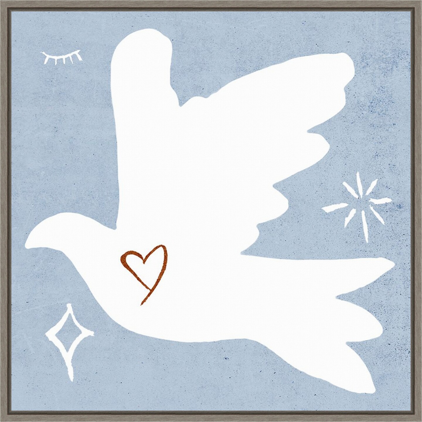 White Dove I by Melissa Wang Framed Canvas Wall Art