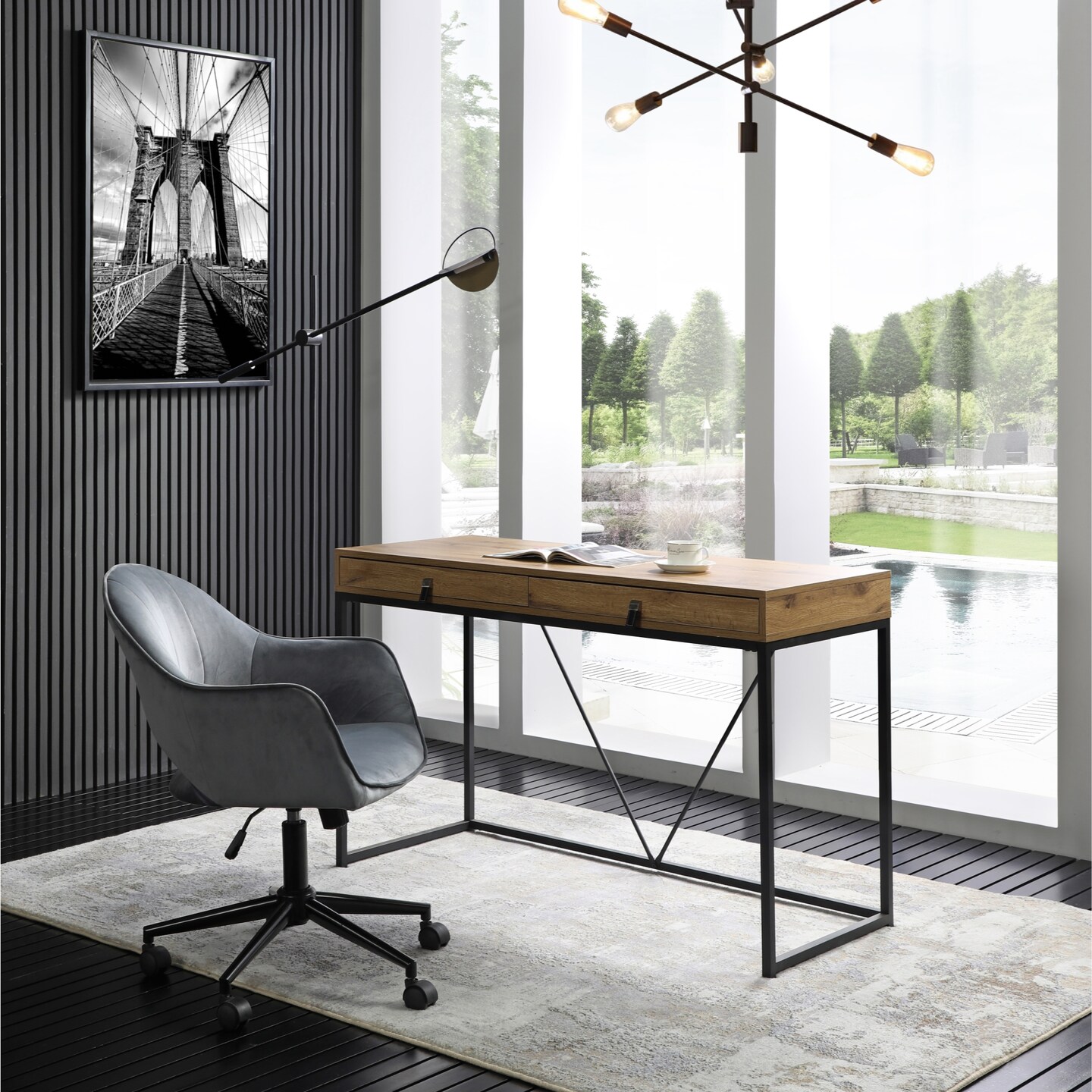 Emberlyn Writing Desk With Storage