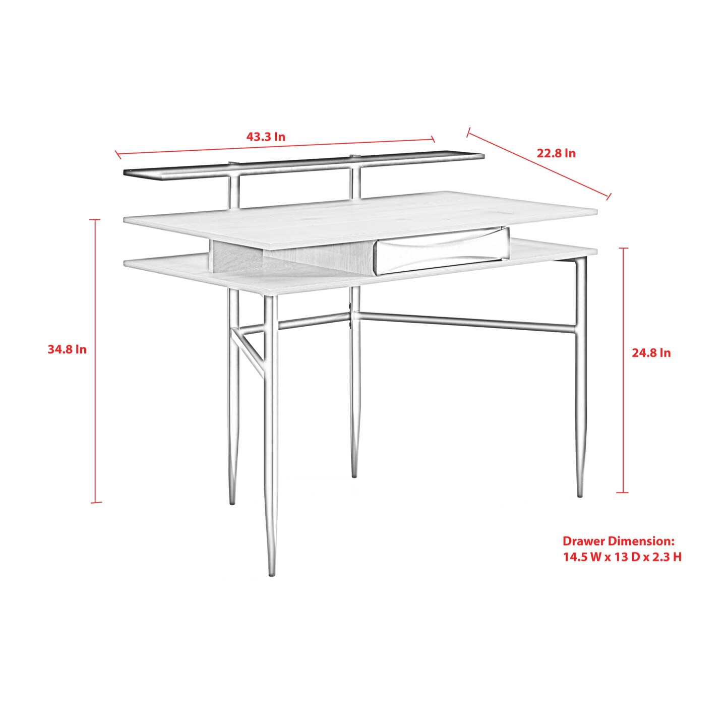 Lois Writing Desk With Storage