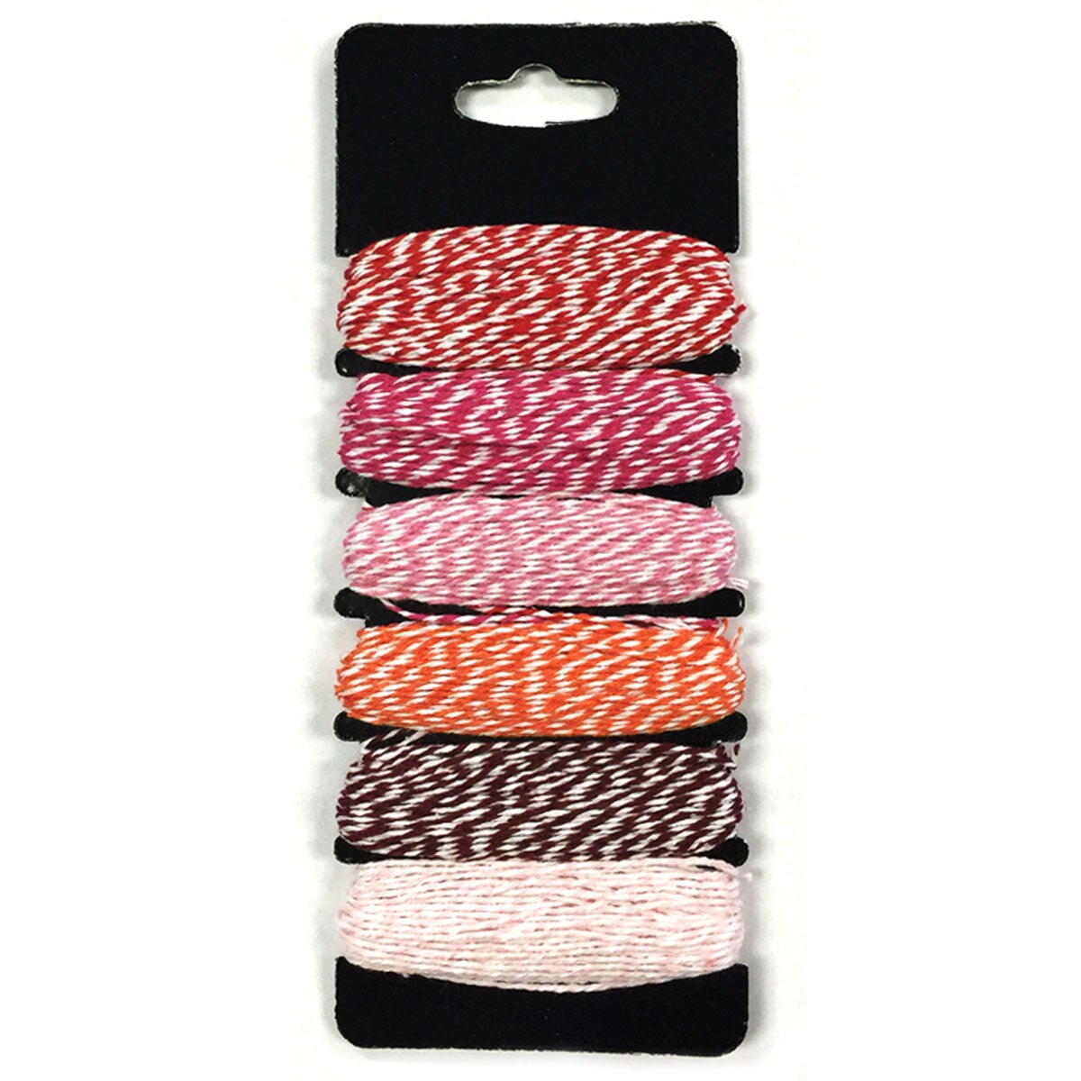 Wrapables Cotton Baker's Twine 4ply 60 Yards (Set of 6 Colors x 10 Yards), Reds