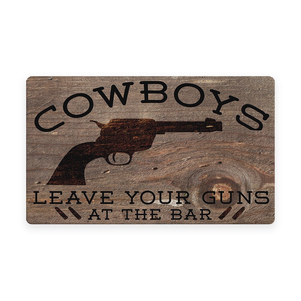 Cowboys Warning Door Mat (18 x 30&#x22;)