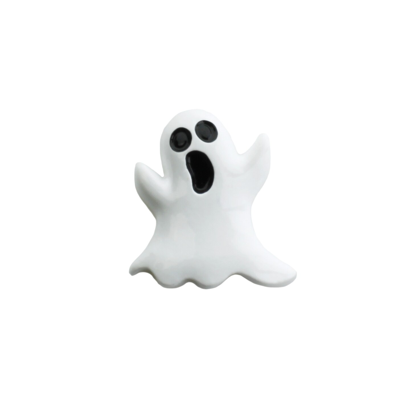 Halloween White Ghost Flatback Craft Embellishments (4 pcs)