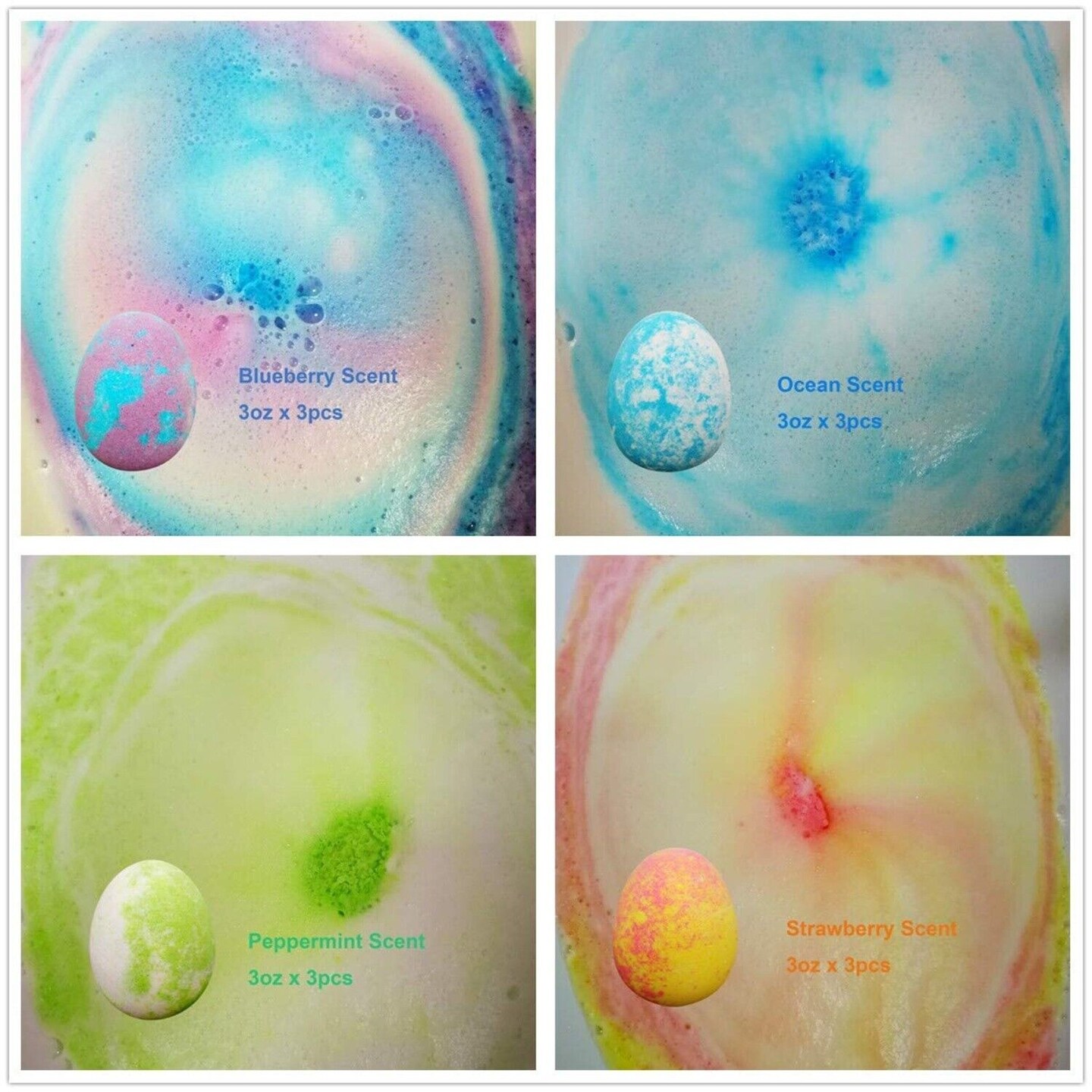 Natural Organic Easter Egg Bath Bomb for Kids 12 packs