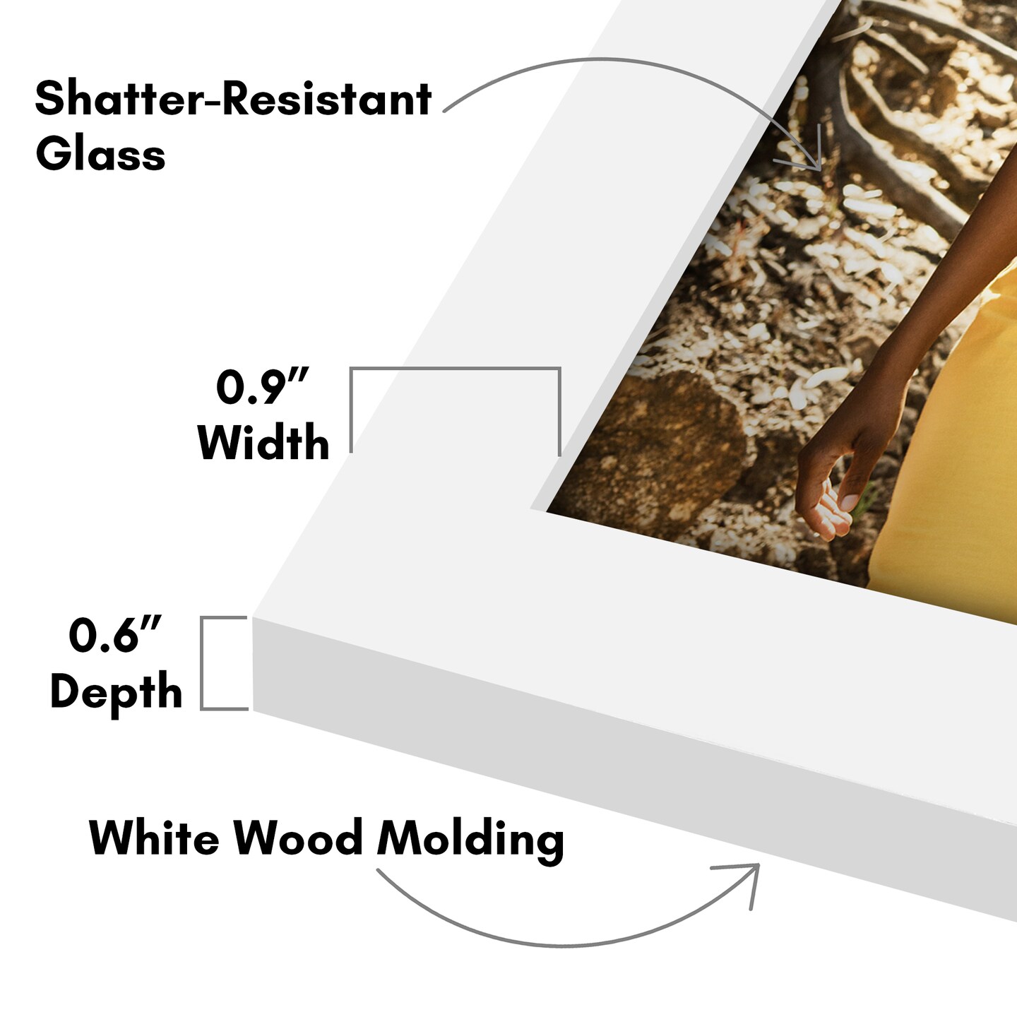 Americanflat Gallery Wall Picture Frames - Set of 10 - 8x10 (2), 5x7 (4), 4x6 (4) - Picture Frame Set - Shatter Resistant Glass - Adjustable Hanging Hardware - Easel for Table Display