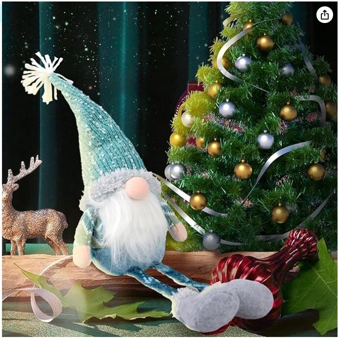 Christmas Gnome Decorations Plush Doll Santa Elf Table Ornaments with ...