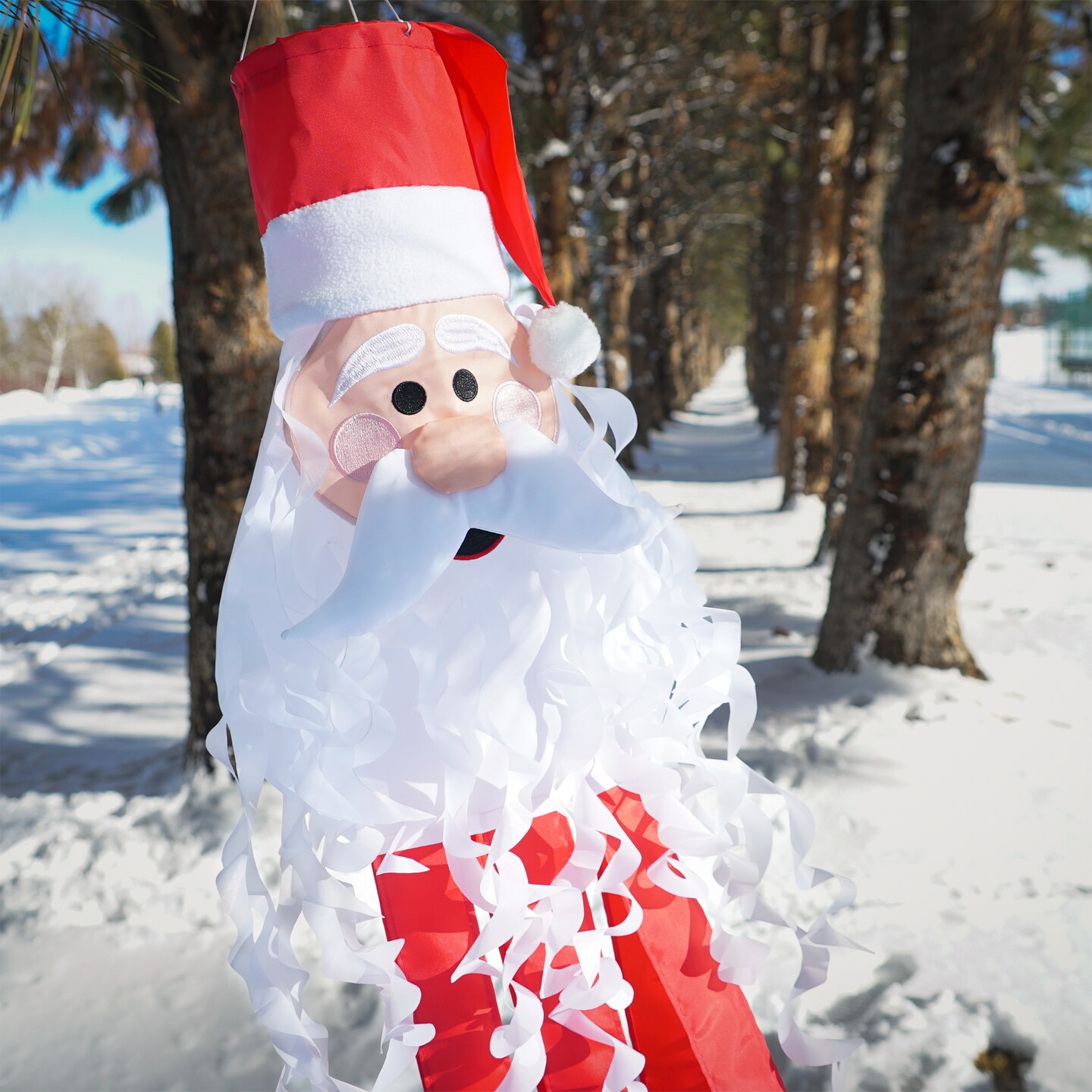 In the Breeze 5226 &#x2014; Santa 3D Windsock &#x2014; Fun St. Nick Holiday Christmas Outdoor Porch Decoration