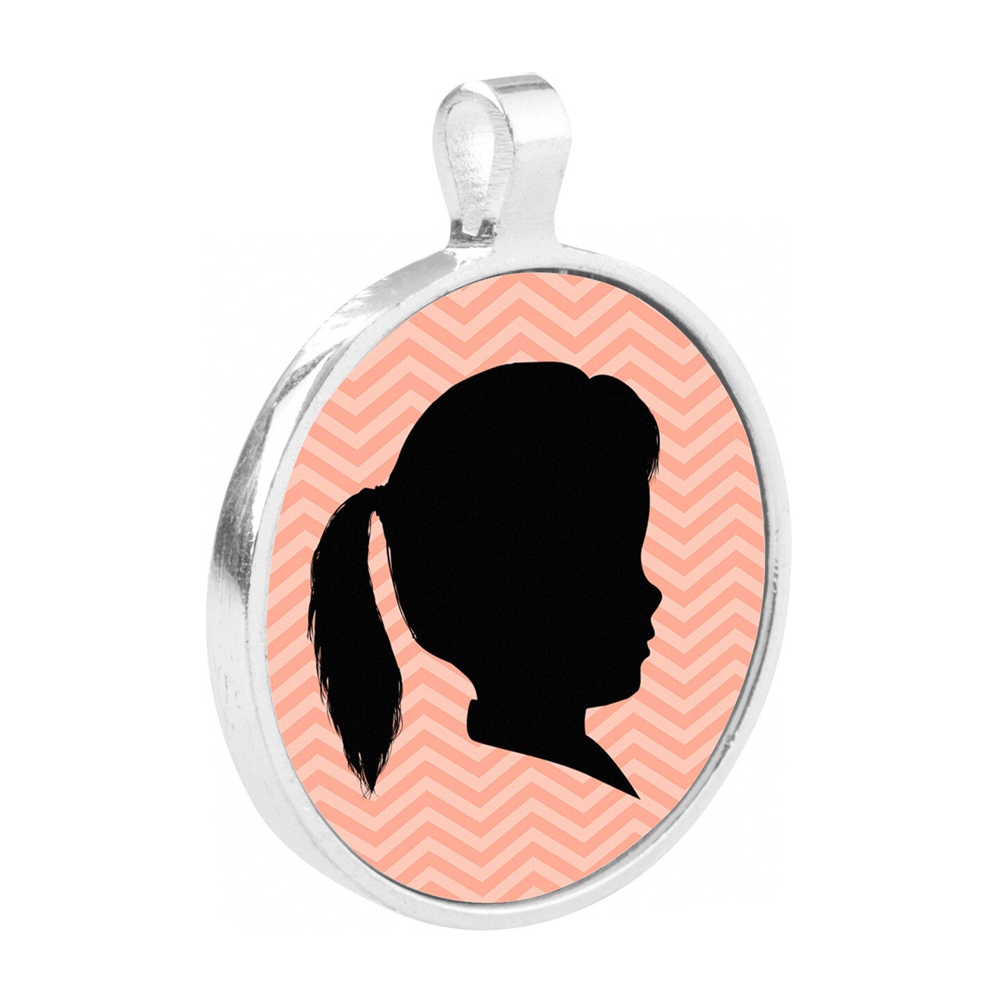 Unisub Sublimation Necklace Blank Bezel Pendant for Personalized Necklace 1.11" - Round with Insert for Dye Sublimation Imprinting