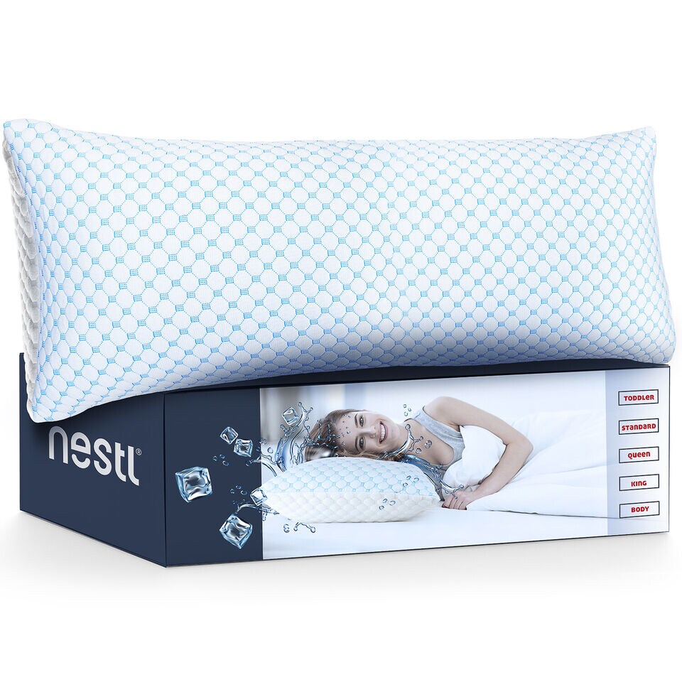 Cooling Memory Foam Pillow with Ice Silk and Gel Infusion