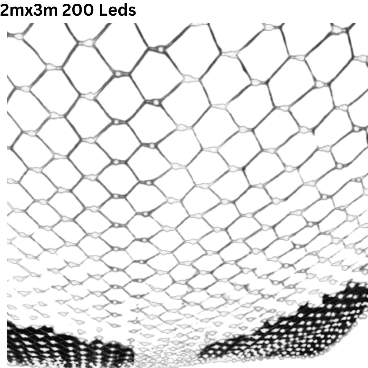 2x3 meter. Flexible Net Mesh Lights Curtain for Christmas D&#xE9;cor