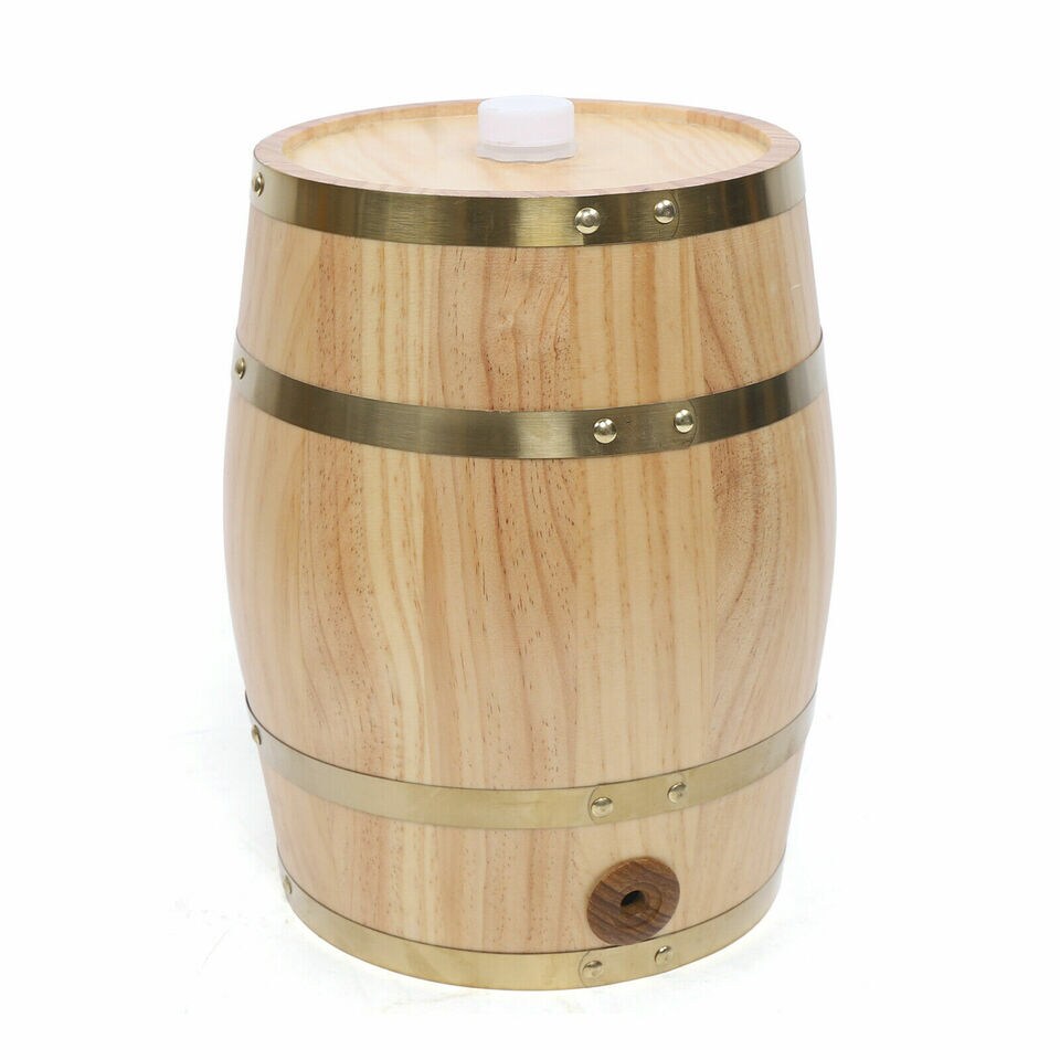 Kitcheniva 10L Pine Barrel Cask Wooden Storage Dispenser