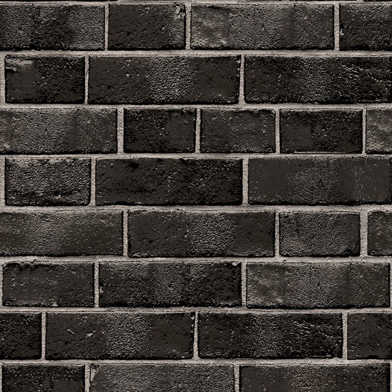 Tempaper & Co. Brick Peel and Stick Wallpaper, Elbony, 28 sq. ft